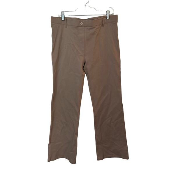 Betabrand Pants Womens Size Petite XL Pull On Bootcut Comfort Brown Tan Work - Picture 1 of 6
